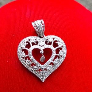 Silver heart pendant